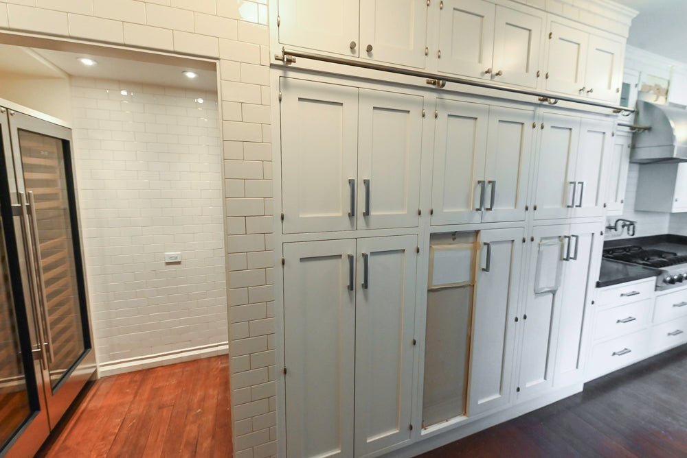 Premier Custom-Built Transitional White Kitchen with Viking Appliances