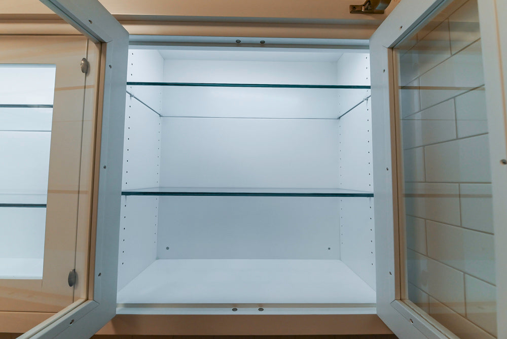 Premier Custom-Built Transitional White Butler's Pantry with Sub-Zero Refrigeration