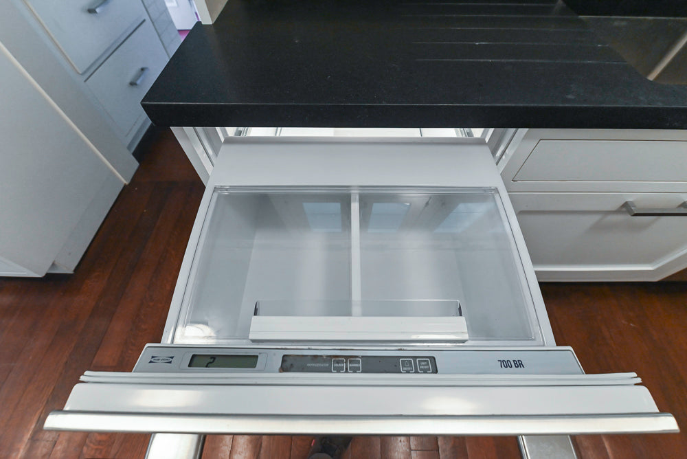 Premier Custom-Built Transitional White Butler's Pantry with Sub-Zero Refrigeration