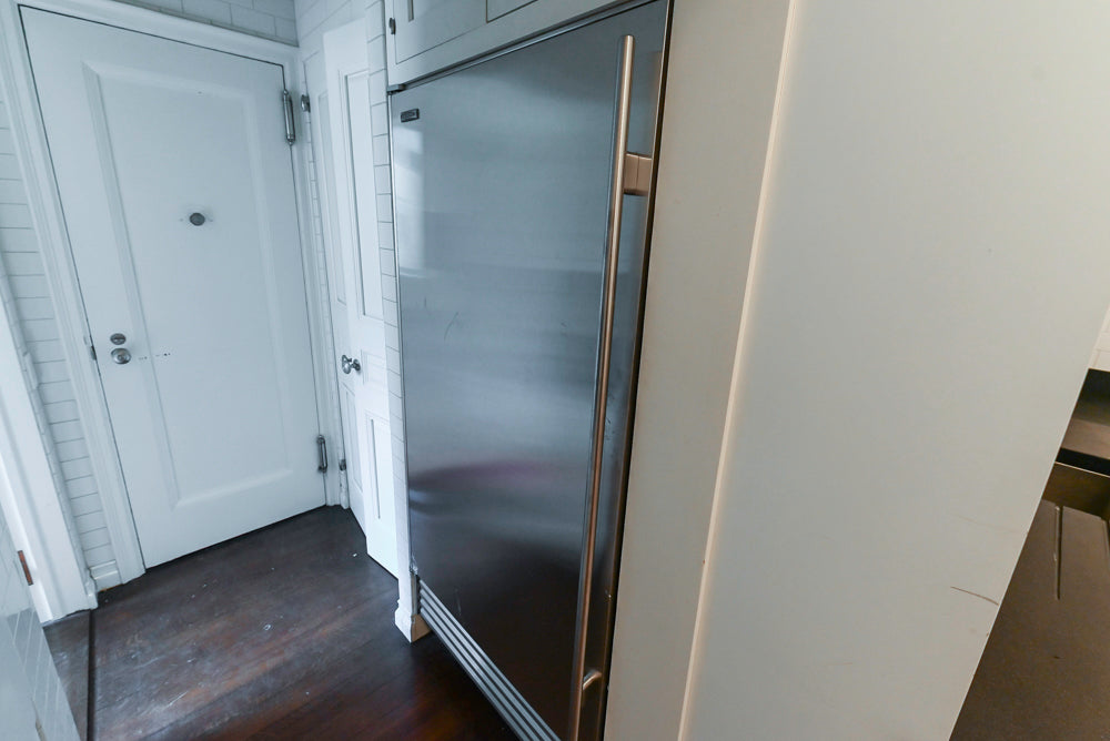 Premier Custom-Built Transitional White Butler's Pantry with Sub-Zero Refrigeration