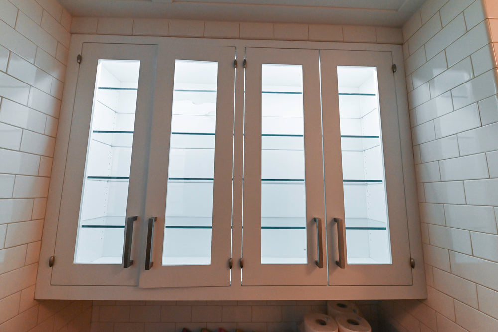 Premier Custom-Built Transitional White Dry Bar with Ice Maker
