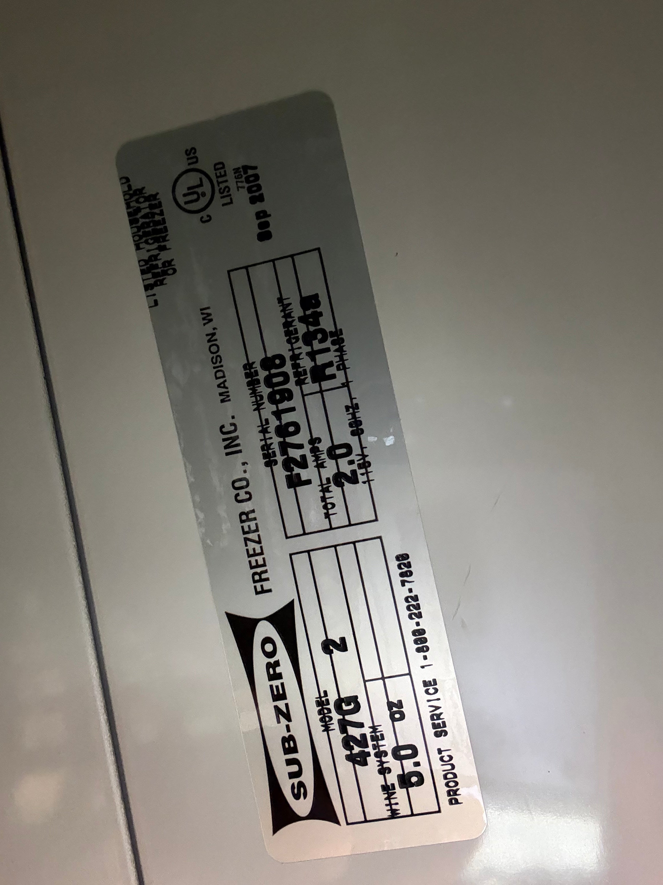 Sub-Zero 427G 27" Stainless Steel Built-in Dual Zone Tall Wine Cooler