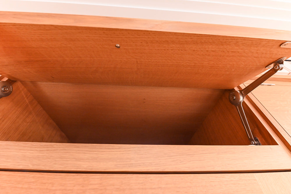 Christopher Peacock Transitional Wooden Kitchen with Waterfall Island and Marble Countertops