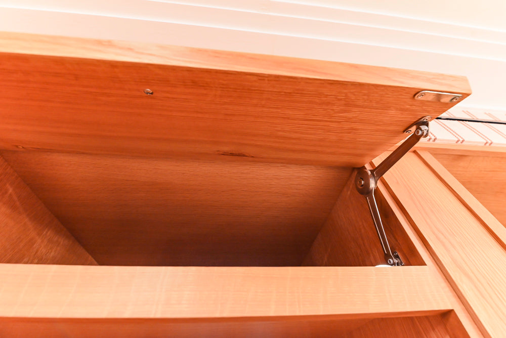 Christopher Peacock Transitional Wooden Kitchen with Waterfall Island and Marble Countertops