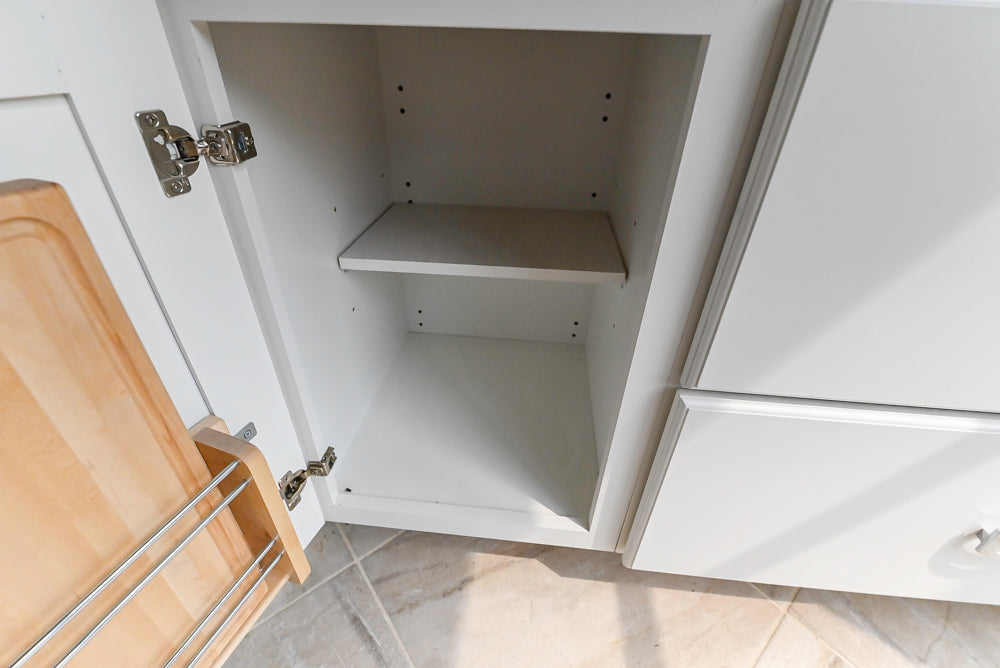 Mid Continent Traditional White Partial Kitchen with Island, Sink and Faucet