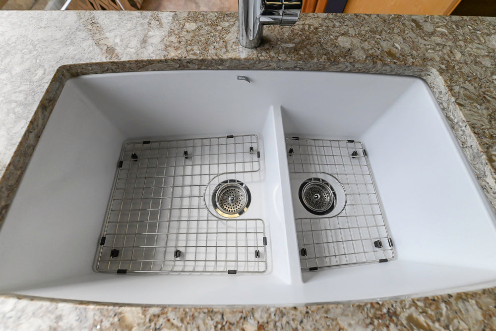 Mid Continent Traditional White Partial Kitchen with Island, Sink and Faucet