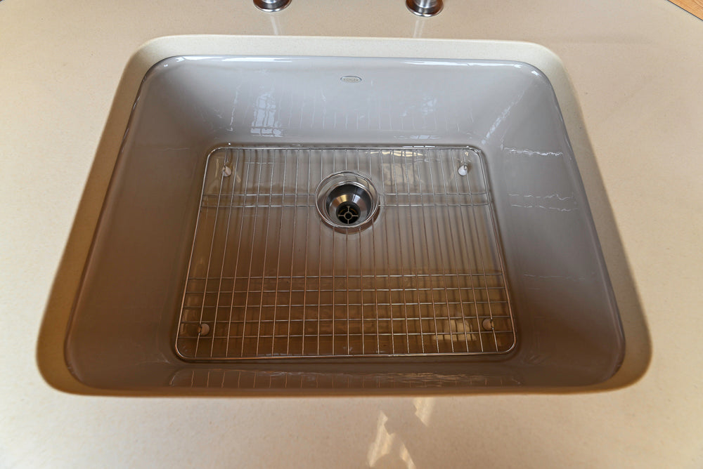 Decora Plaza Cherry Wheatfield Traditional Butler's Pantry with Kohler Sink & Faucet