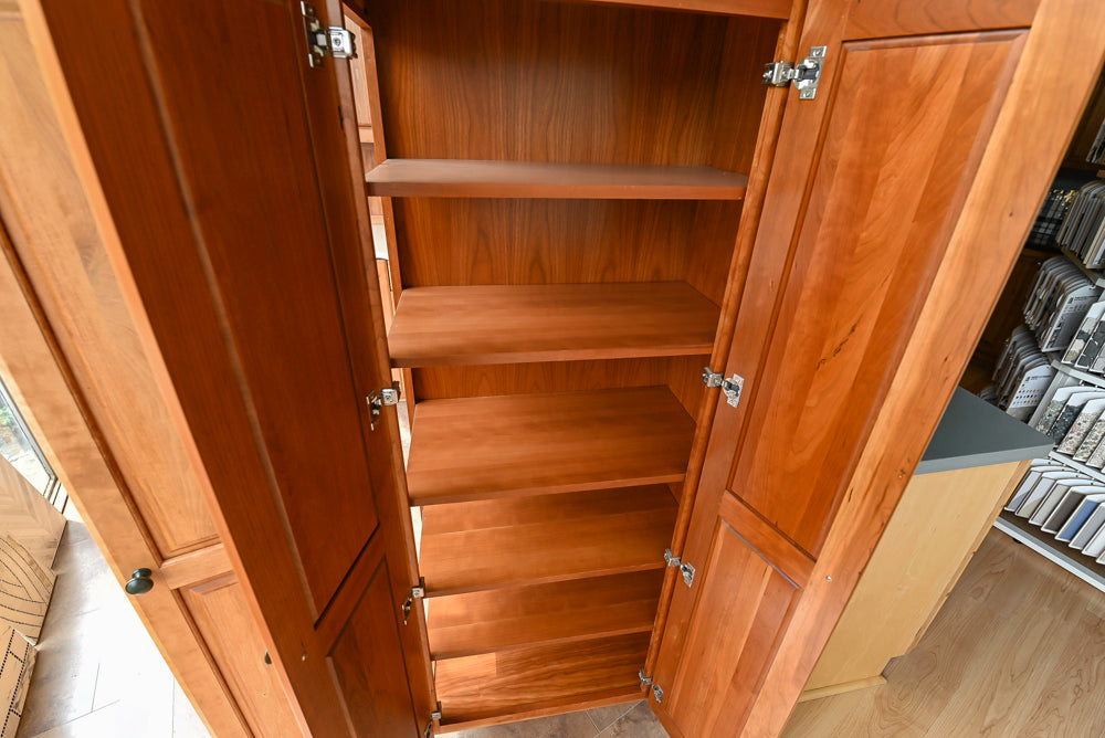 Decora Plaza Cherry Wheatfield Traditional Butler's Pantry with Kohler Sink & Faucet