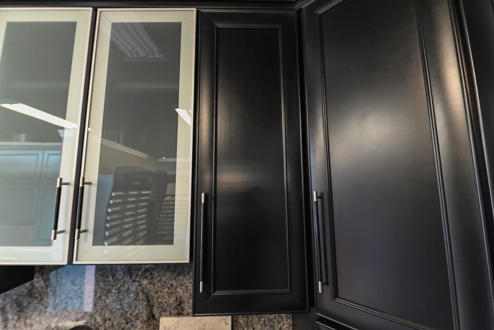 Mid Continent Sullivan Cherry Carbon Transitional Corner Pantry with Sink and Faucet