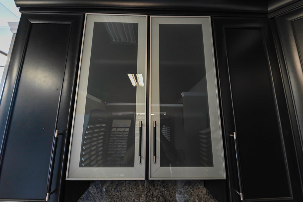 Mid Continent Sullivan Cherry Carbon Transitional Corner Pantry with Sink and Faucet