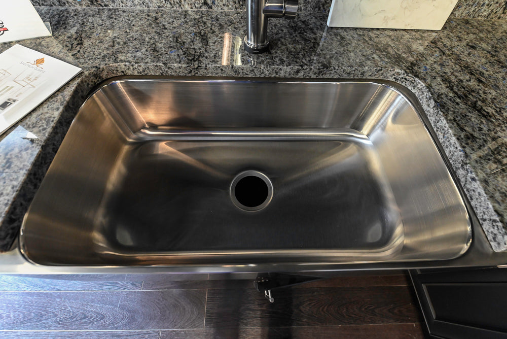 Mid Continent Sullivan Cherry Carbon Transitional Corner Pantry with Sink and Faucet