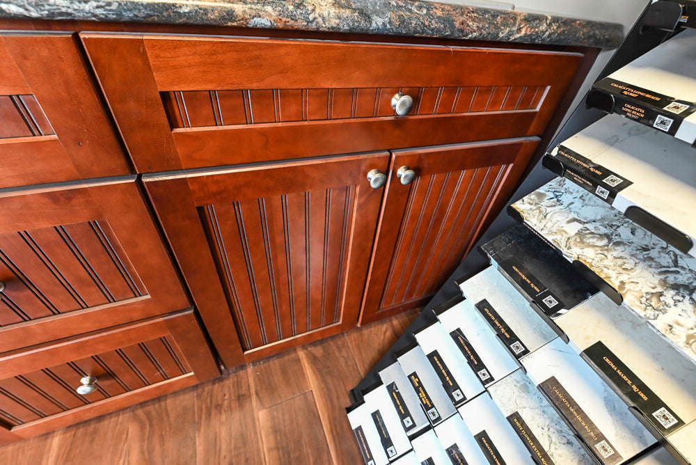 Merillat Traditional Wooden Butler's Pantry with Granite Countertops, Sink & Faucet