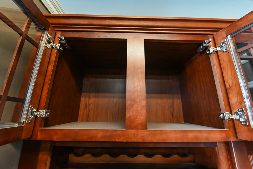Merillat Traditional Wooden Butler's Pantry with Granite Countertops, Sink & Faucet