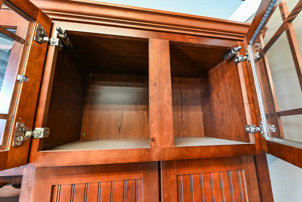 Merillat Traditional Wooden Butler's Pantry with Granite Countertops, Sink & Faucet