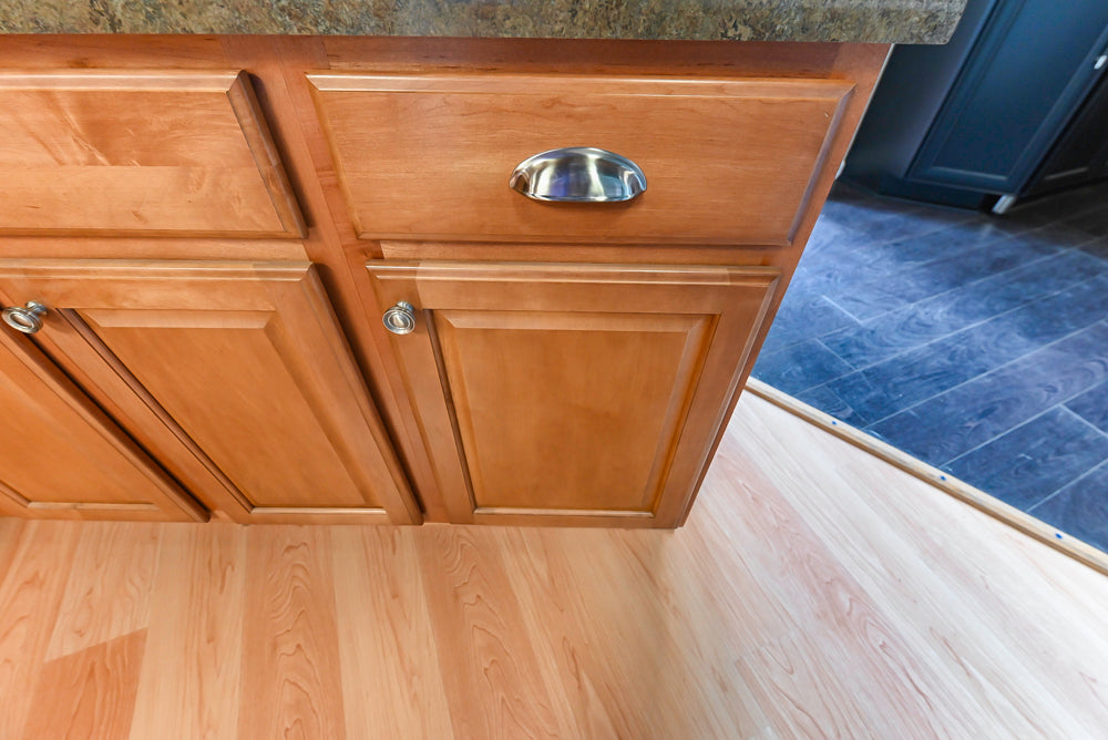 Merillat Traditional Wooden Partial Kitchen with Sink and Faucet