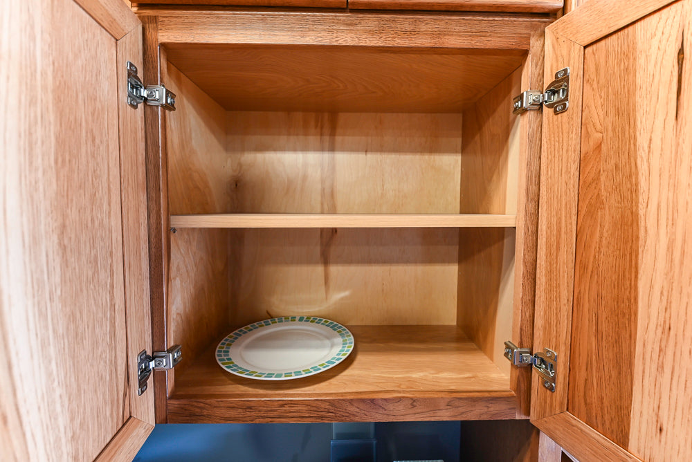 Merillat Masterpiece Bentley Hickory Wood Partial Kitchen Corner with Sink and Faucet
