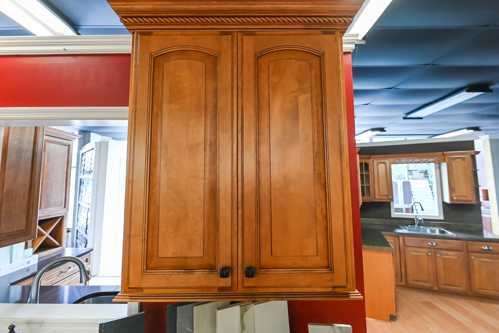 Decora Traditional Wooden Partial Kitchen with Island, Granite Countertops and Kohler Cast Iron Farmhouse Sink
