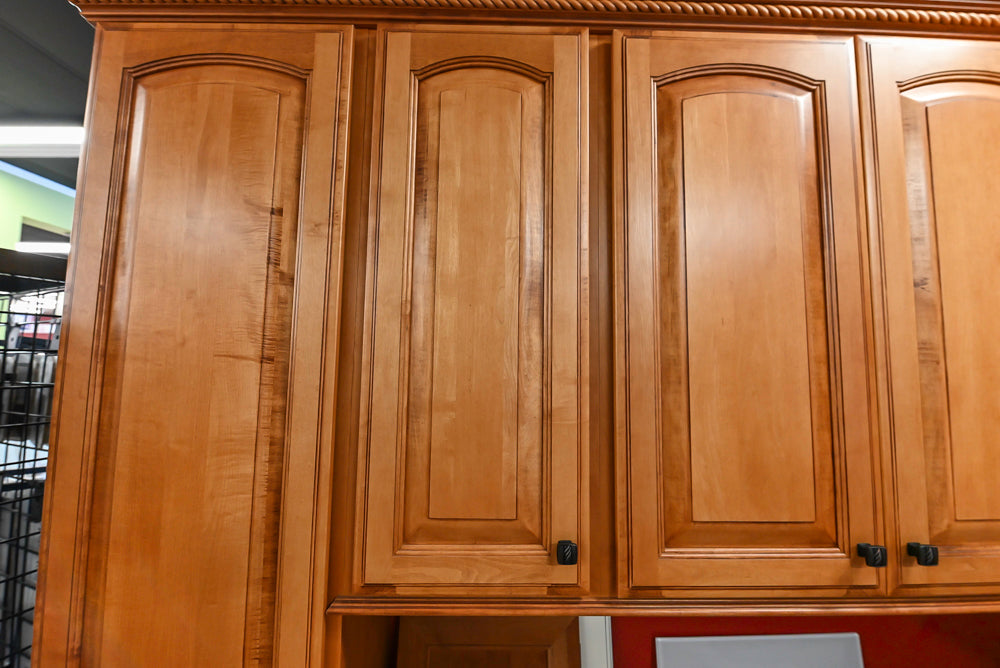 Decora Traditional Wooden Partial Kitchen with Island, Granite Countertops and Kohler Cast Iron Farmhouse Sink