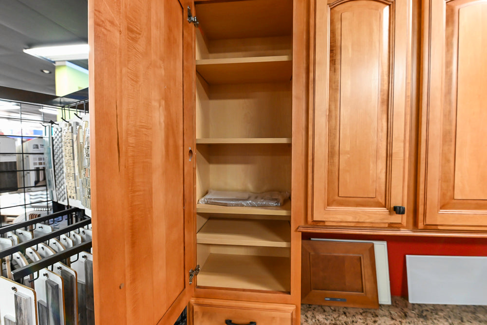 Decora Traditional Wooden Partial Kitchen with Island, Granite Countertops and Kohler Cast Iron Farmhouse Sink