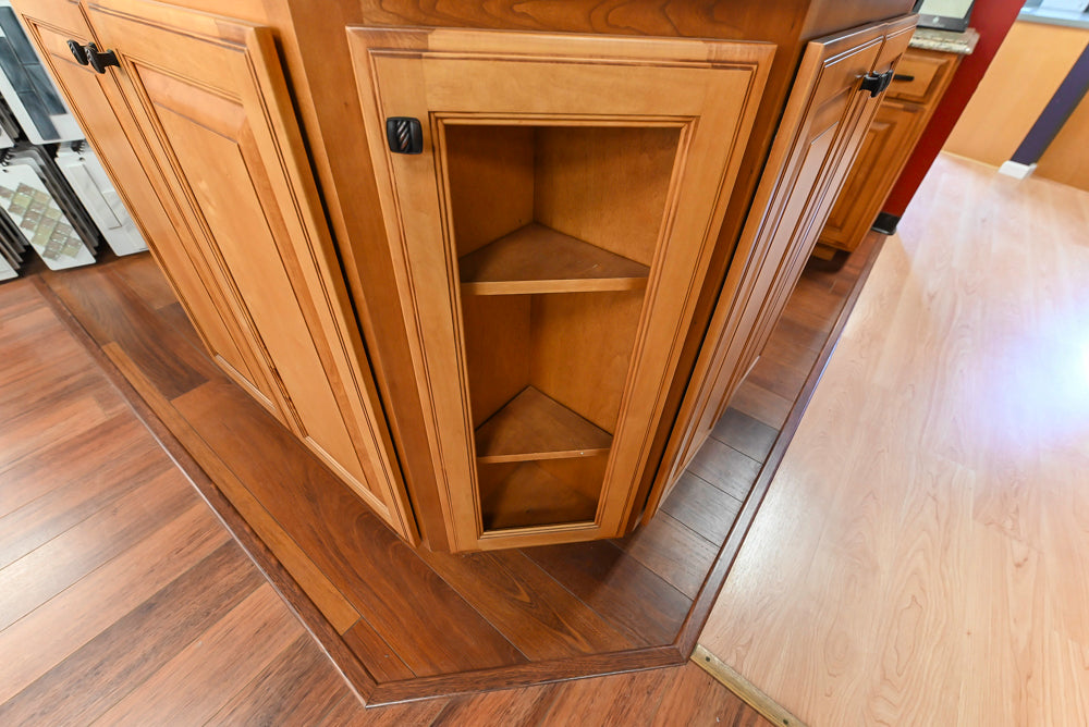 Decora Traditional Wooden Partial Kitchen with Island, Granite Countertops and Kohler Cast Iron Farmhouse Sink
