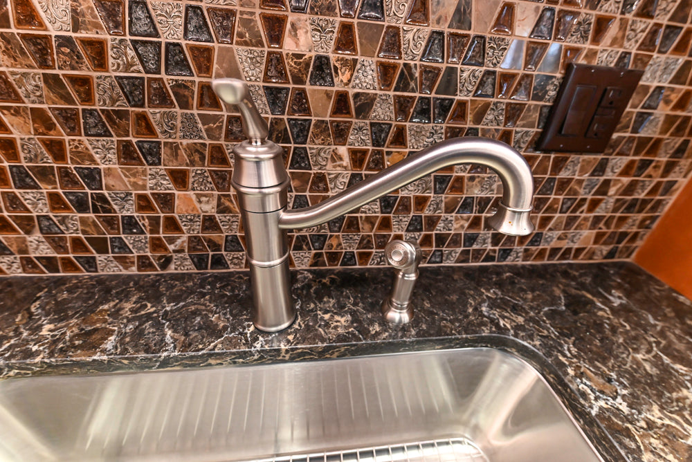 Wolf Classic Cabinets Hudson Wooden Traditional Partial Kitchen Cabinets with Sink and Faucet