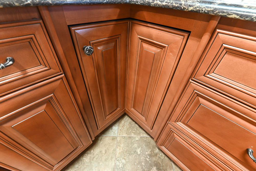 Wolf Classic Cabinets Hudson Wooden Traditional Partial Kitchen Cabinets with Sink and Faucet
