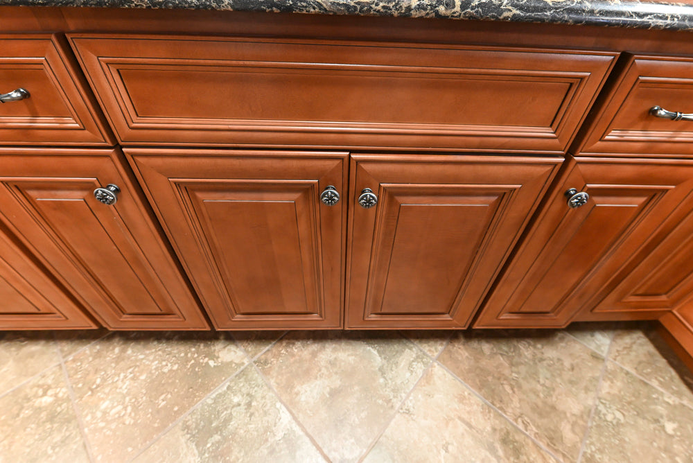 Wolf Classic Cabinets Hudson Wooden Traditional Partial Kitchen Cabinets with Sink and Faucet