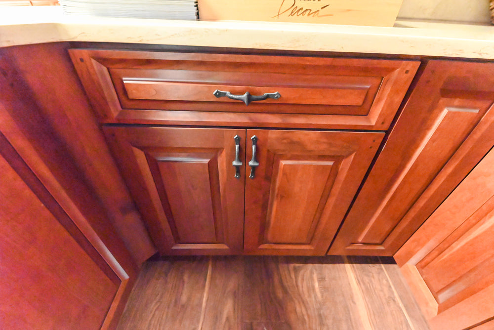 Decora Traditional Wooden Partial Corner Kitchen with Sink and Faucet