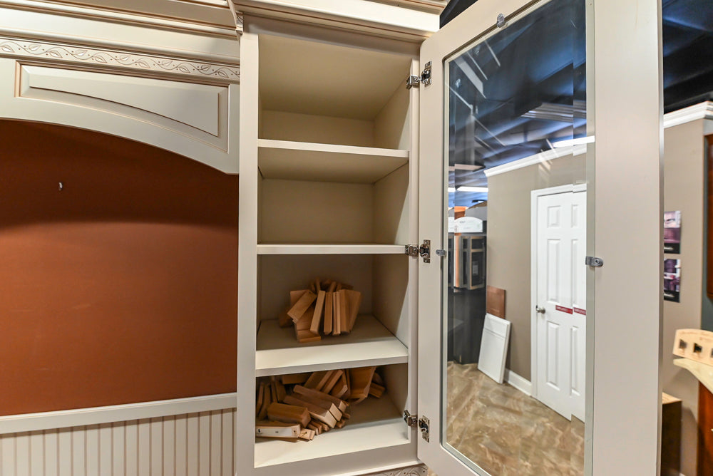 Custom Traditional Cream Wooden Mudroom Cabinets