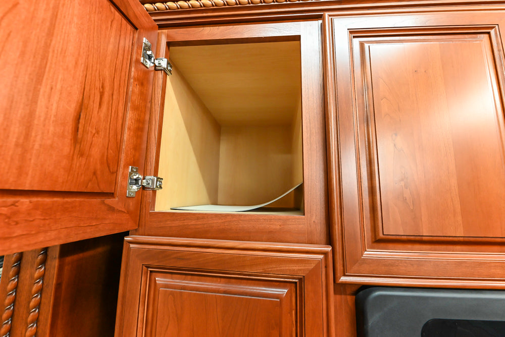 Decora Galleria Cherry Wood Traditional Partial Kitchen with Sink and Faucet