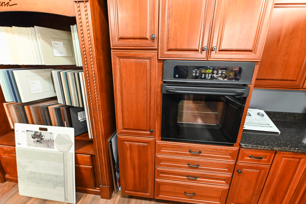Decora Galleria Cherry Wood Traditional Partial Kitchen with Sink and Faucet
