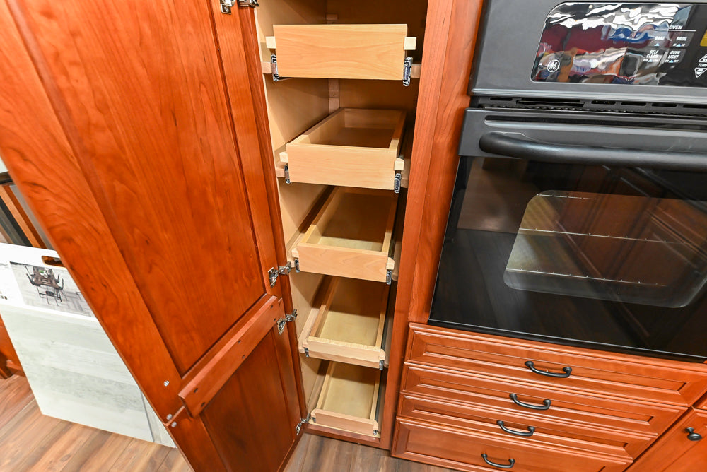 Decora Galleria Cherry Wood Traditional Partial Kitchen with Sink and Faucet