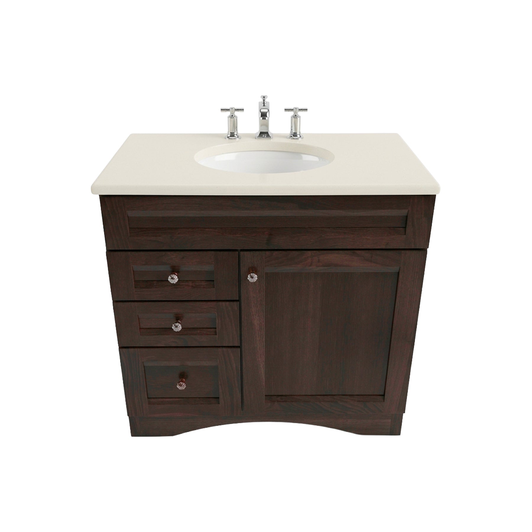 Merillat 36" Laredo Slate Hickory Traditional Vanity Suite
