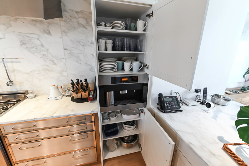 SieMatic Transitional White Kitchen with Island & Luxury Appliances