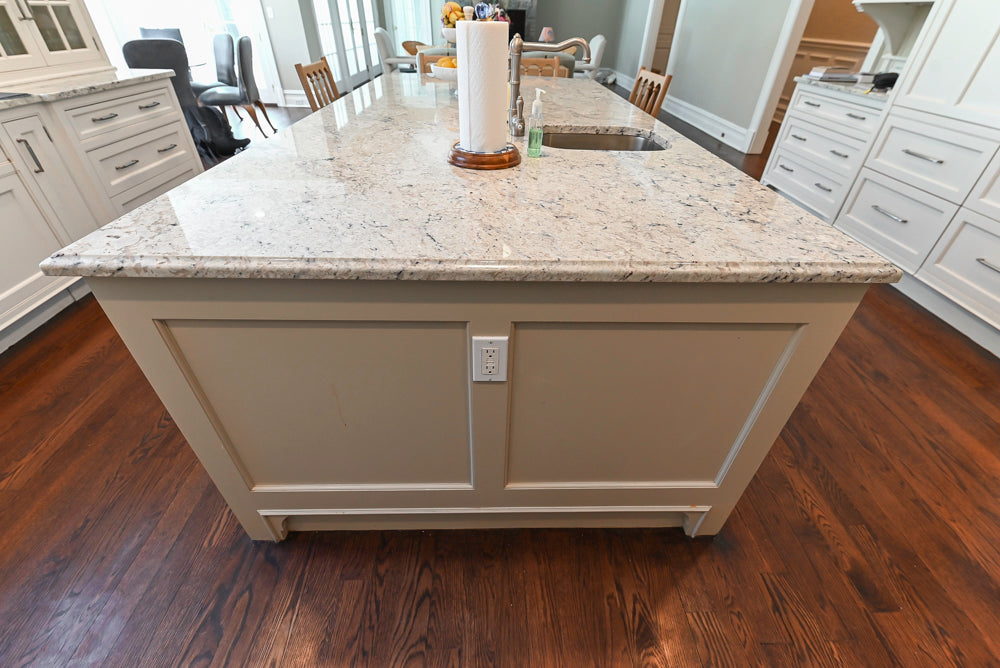 "The Berkley" Transitional White Kitchen with Island and 60" Wolf Range