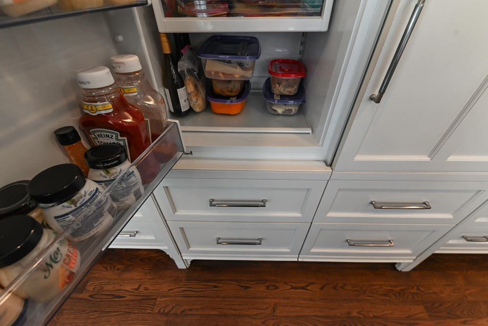 "The Berkley" Transitional White Kitchen with Island and 60" Wolf Range