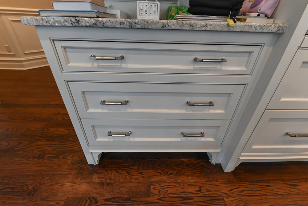 "The Berkley" Transitional White Kitchen with Island and 60" Wolf Range