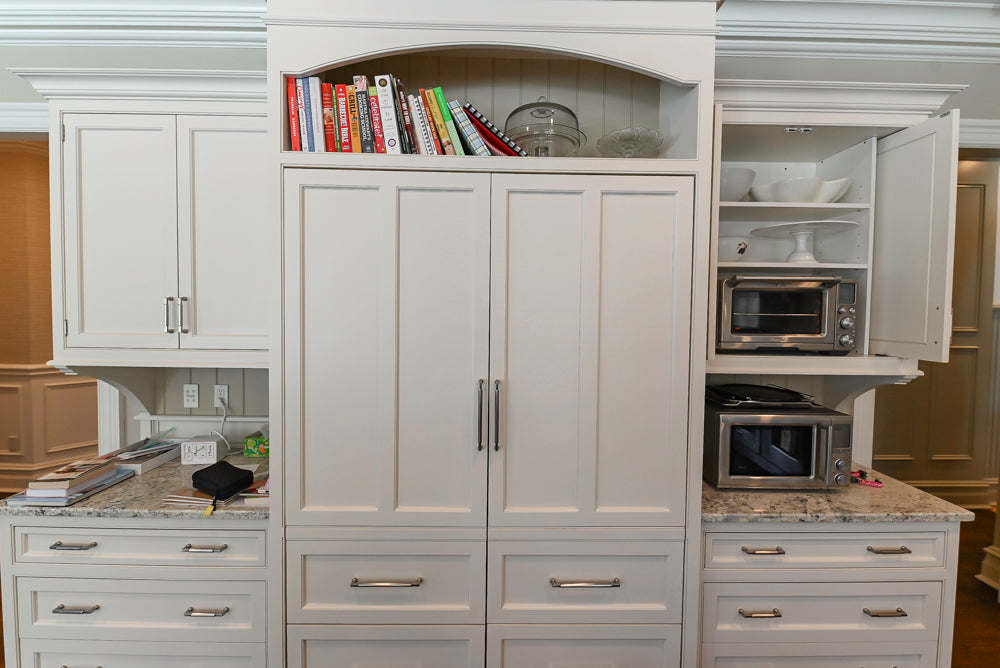 "The Berkley" Transitional White Kitchen with Island and 60" Wolf Range