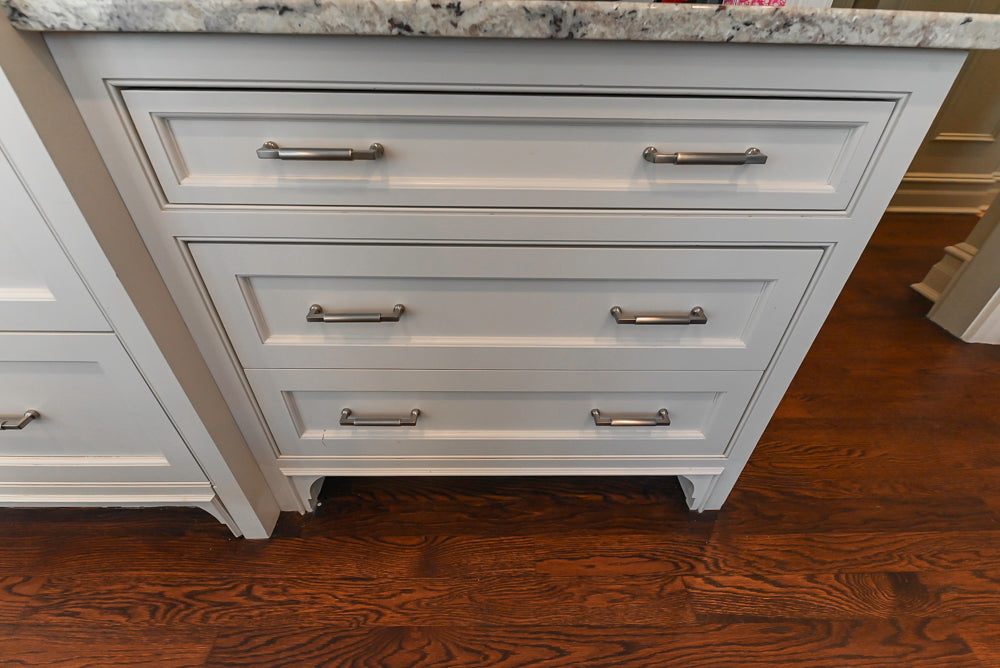 "The Berkley" Transitional White Kitchen with Island and 60" Wolf Range