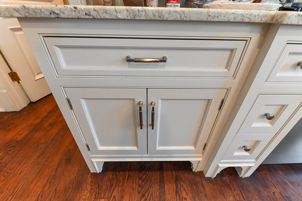 "The Berkley" Transitional White Kitchen with Island and 60" Wolf Range