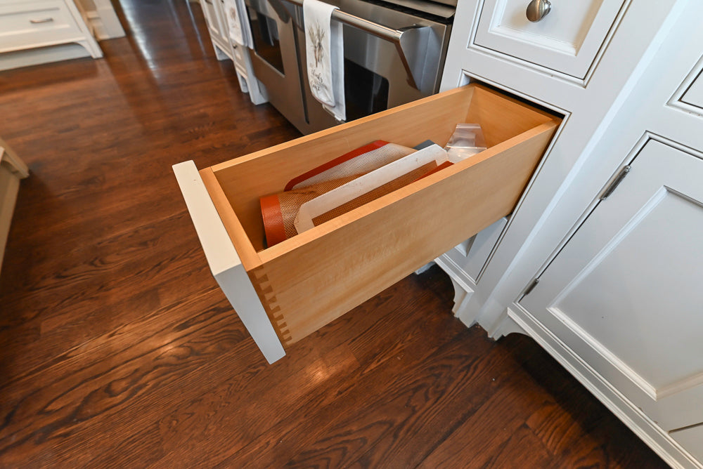 "The Berkley" Transitional White Kitchen with Island and 60" Wolf Range