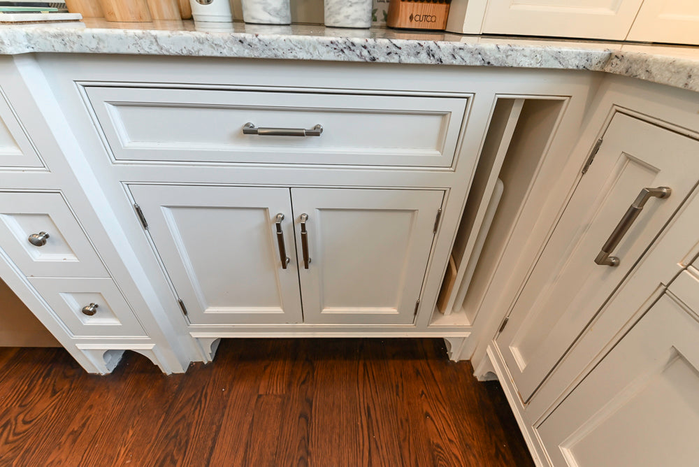 "The Berkley" Transitional White Kitchen with Island and 60" Wolf Range