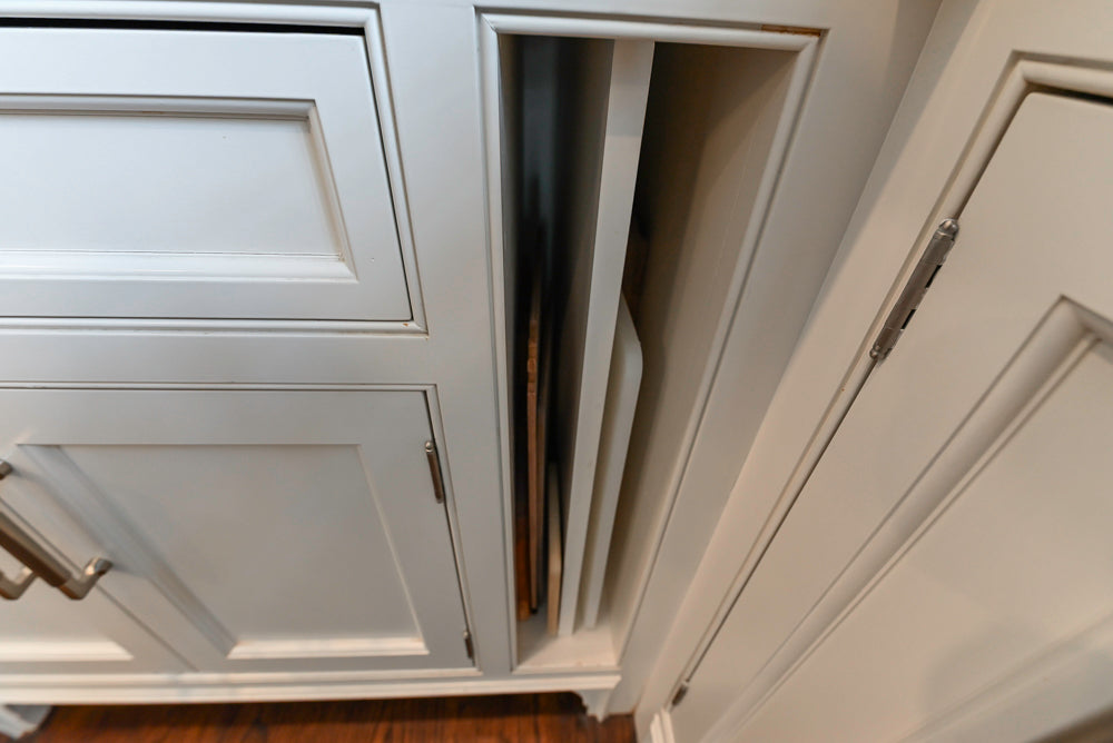 "The Berkley" Transitional White Kitchen with Island and 60" Wolf Range