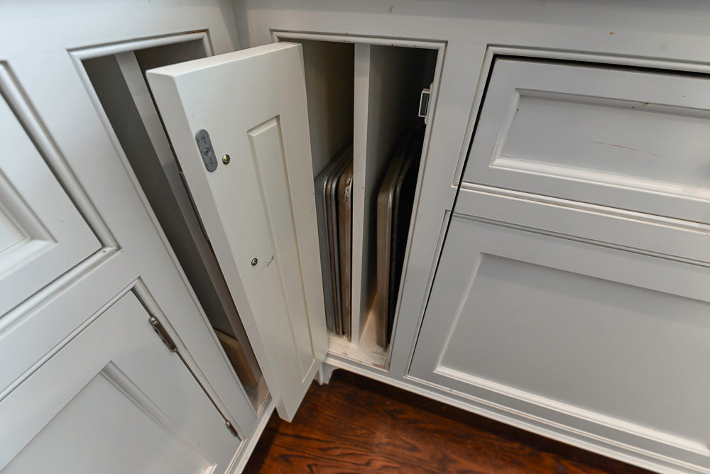 "The Berkley" Transitional White Kitchen with Island and 60" Wolf Range