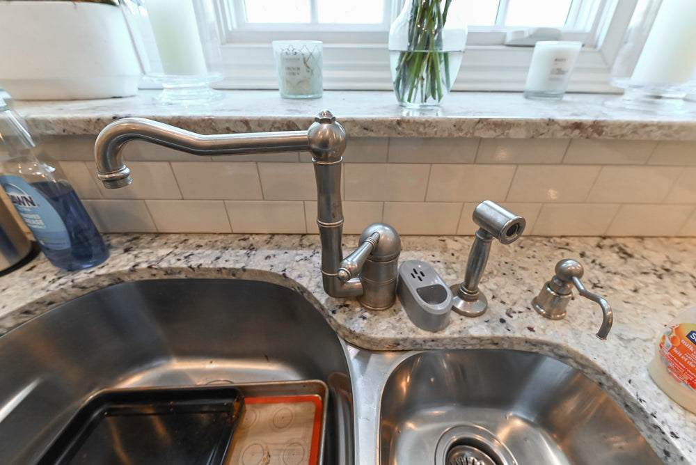 "The Berkley" Transitional White Kitchen with Island and 60" Wolf Range