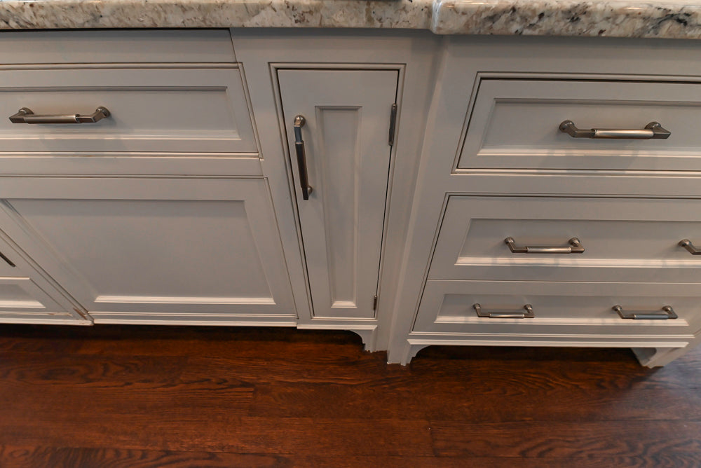 "The Berkley" Transitional White Kitchen with Island and 60" Wolf Range