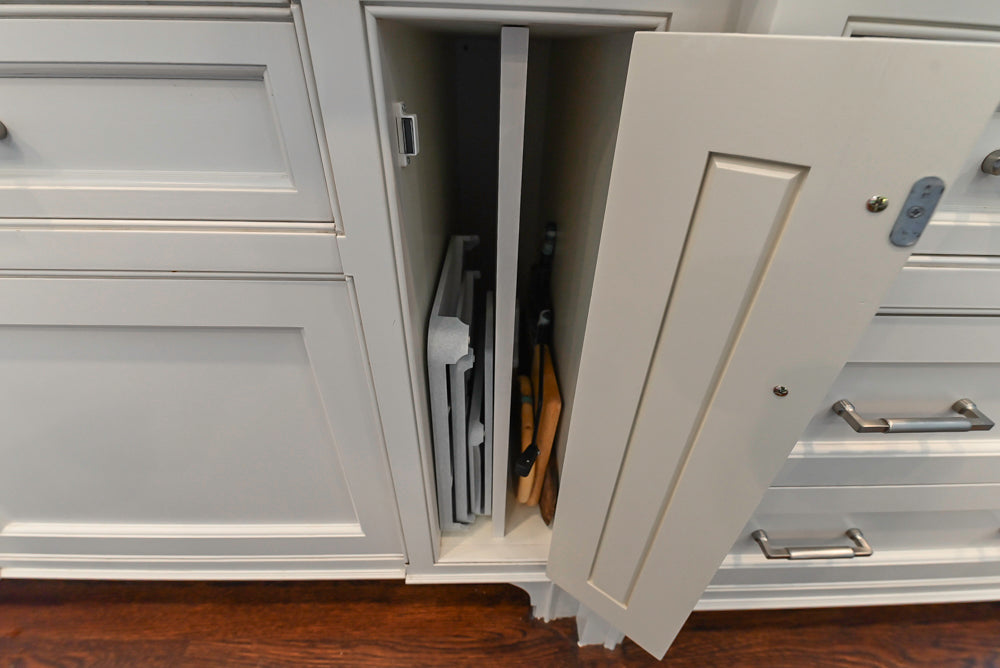 "The Berkley" Transitional White Kitchen with Island and 60" Wolf Range