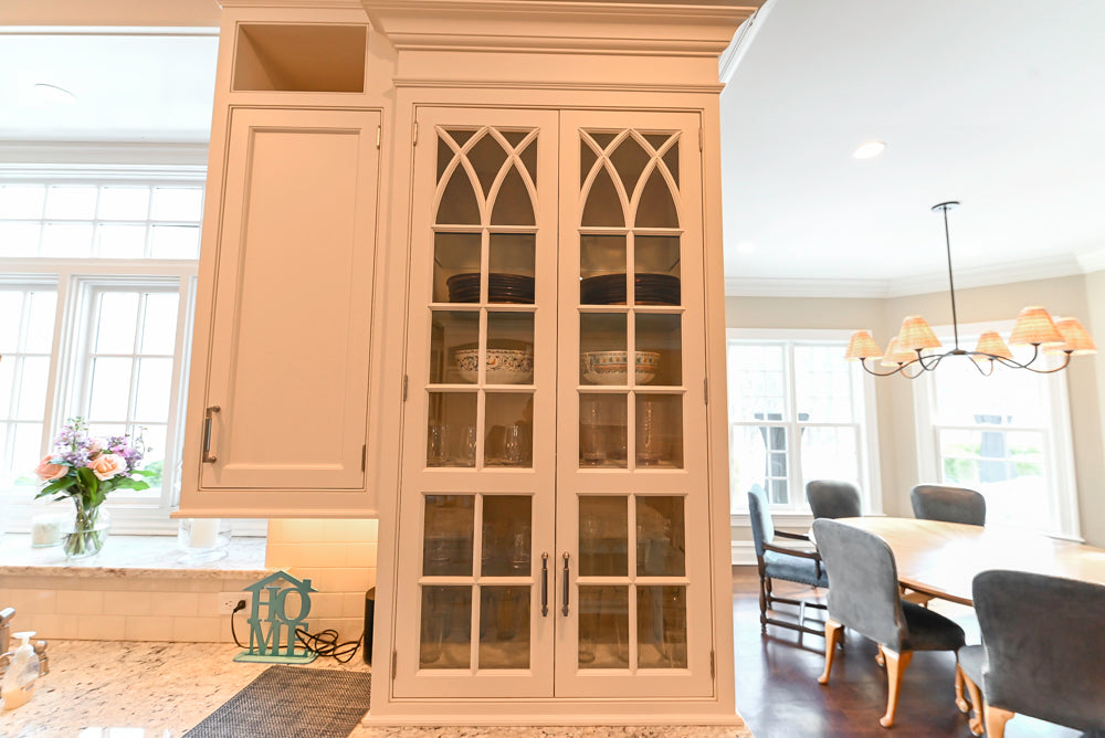 "The Berkley" Transitional White Kitchen with Island and 60" Wolf Range