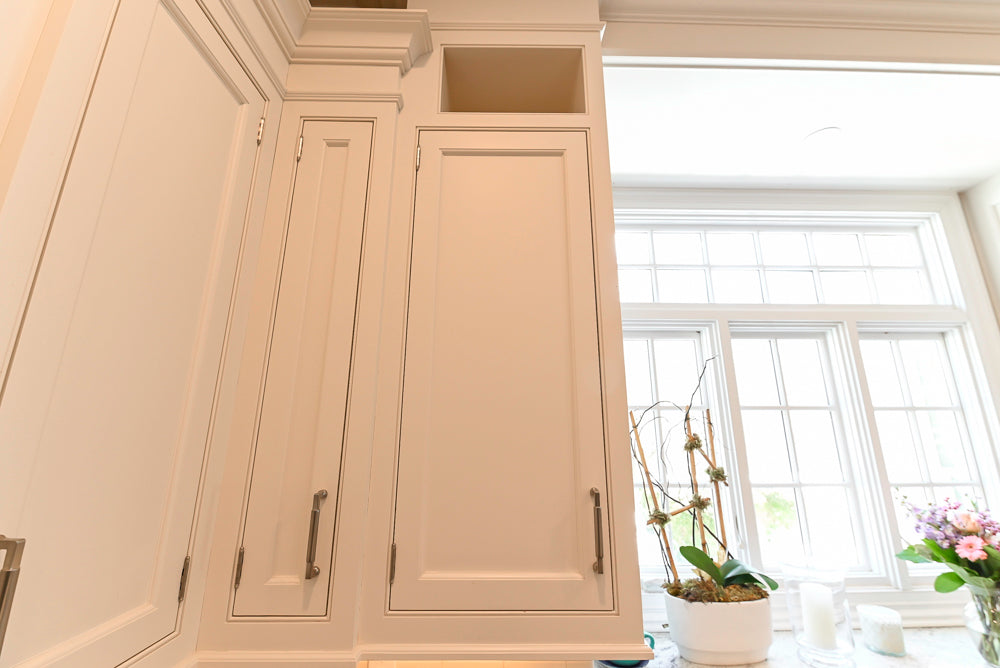 "The Berkley" Transitional White Kitchen with Island and 60" Wolf Range