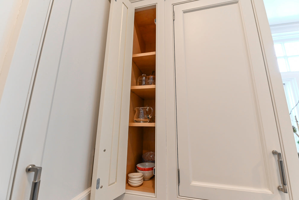 "The Berkley" Transitional White Kitchen with Island and 60" Wolf Range